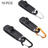 10 PCS Outdoor Camping Canopy Windproof Clip Tent Extra Pull Point Plastic Clip Regenproof Tarp Fixing Clip  Kleur: B Clip + Platte gesp