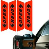 OPEN patroon veiligheid waarschuwing auto Sticker(Red)