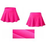 Tennis Dance Yoga Snel drogen Anti Light Lining Rok broek (Kleur: Rose Red Size:XL)