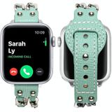 Lederen mannelijke stijl horlogeband voor Apple Watch Series 7 41mm / 6 & SE & 5 & 4 40mm / 3 & 2 & 1 38mm