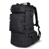 Waterproof Nylon Backpack Shoulders Bag Outdoors Hiking Camping Travelling Bag  Capacity:45L(Black)