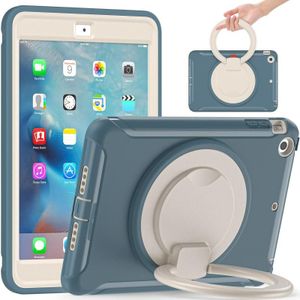 Shockproof TPU + PC Protective Case with 360 Degree Rotation Foldable Handle Grip Holder & Pen Slot For iPad mini 3 / 2 / 1(Cornflower Blue)