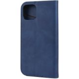 Huid Feel Splicing Leather Telefoon Case voor iPhone 11 Pro (Blauw)