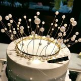 2 PCS Zeewier Kwast Pearl Crown Bakcake decoratie (Wit)