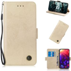 Multifunctional Horizontal Flip Retro Leather Case with Card Slot & Holder for Huawei Honor View 20(Gold)