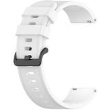Voor Garmin Forerunner 158 20mm Effen Kleur Zachte Siliconen Horlogeband (Wit)
