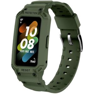 Voor Huawei Band 7/6 / Honor Band 6 Integrated TPU -horlogeband (Army Green)
