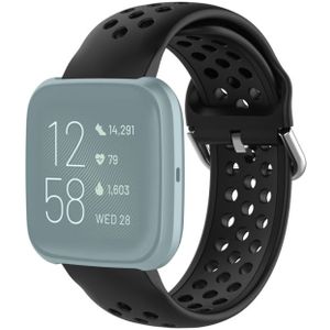 23mm Voor Fitbit Blaze / Fitbit Versa 2 Universal Sport Siliconen vervangende polsband(Zwart)