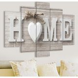 5 stuks canvas afdrukken Love HOME frameless Wall Art Foto's voor huis woonkamer slaapkamer decoratie  grootte: 20x30cm x2  20x40cm x2  20x50cm x1