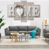 5 stuks canvas afdrukken Love HOME frameless Wall Art Foto's voor huis woonkamer slaapkamer decoratie  grootte: 20x30cm x2  20x40cm x2  20x50cm x1