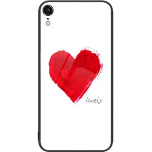 Colorful Painted Glass Phone Case For iPhone XR(Love)