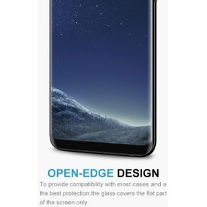 Voor Galaxy S8 PLUS / G955 0 26 mm 9H oppervlaktehardheid 3D Explosieveilig niet-volledig scherm gebogen zaak vriendelijke gehard glas Film(Black)