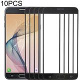 10 PCS front screen buiten glazen lens voor Samsung Galaxy J7 Prime  On7 (2016)  G610F  G610F / DS  G610F / DD  G610M  G610M / DS  G610Y / DS (zwart)