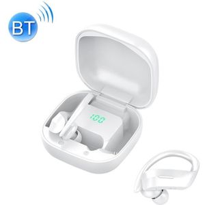 258 Draadloze Bluetooth-oortelefoon met oplaadbox & digitaal display  ondersteuning Touch & HD Call & Voice Assistant & NFC (Wit)