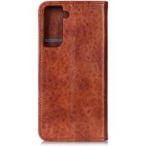 Voor Samsung Galaxy S30 / S21 Magnetic Crazy Horse Texture Horizontale Flip Lederen case met Holder & Card Slots & Wallet(Bruin)