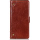 For Galaxy A41 Copper Buckle Nappa Texture Horizontal Flip Leather Case with Holder & Card Slots & Wallet(Brown)