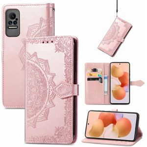Voor Xiaomi Civi Mandala Embossing Pattern Horizontal Flip Lederen Case met Houder & Card Slots & Wallet & Lanyard (Rose Gold)