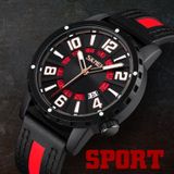 Skmei 9202 Watch Men Business Leisure Sportkalender Real Lederen Strap Horloge (Geel)
