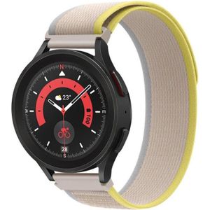 Voor Garmin Forerunner 255 / 745 22 mm universele lus nylon horlogeband (beige wit)