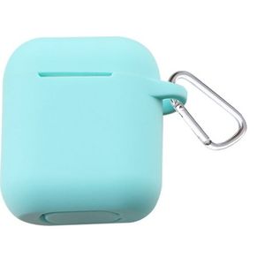 Thicken cover anti-drop stofbestendige gesp Bluetooth oortelefoon silicone case voor Apple Airpods (Baby Blue)
