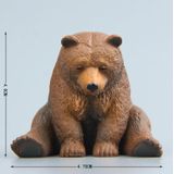 Warme serie Zittende slaperige dierentuinfiguur koelkastmagneten (bruine beer)
