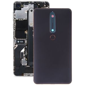 Batterij terug te dekken met camera lens & kant toetsen voor Nokia 6 1/6 (2018)/6 (2nd gen) (zwart)