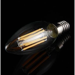 C35 E14 6W dimbaar wit licht LED Filament lamp  6 LEDs 450 LM Retro energiebesparing licht voor de hallen  AC 220V