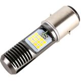 BA20D DC12V / 7.4W Motorfiets LED Koplamp met 24LEDs SMD-3030 Lamp Kralen (Geel + Wit)