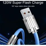 Mech Series 6A 120W USB naar Type-C 180-graden metalen plug snellaadkabel  lengte: 1 2 m