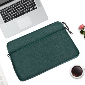 Diamond patroon draagbare waterdichte Sleeve Case dubbele rits aktetas Laptop draagtas voor 11-12 inch laptops (groen)
