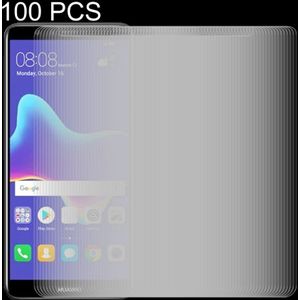 100 stuks 0 26 mm 9H 2.5D getemperd glas Film voor Huawei Y9 (2018)
