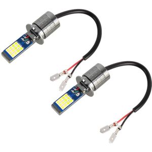 H3 2 PCS DC12-24V / 10 5 W Auto Dubbele kleuren mistlampen met 24LEDs SMD-3030 & Constant Current  Box Packaging (White Light + Lime Light)