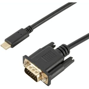 TC026 1.8m 1080P USB-C / Type-C Male to VGA Male Adapter Cable