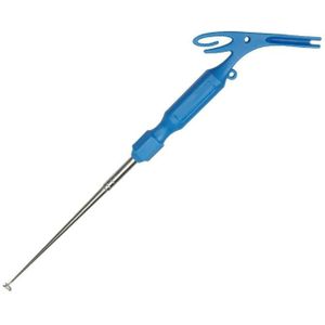 2 stks 3 in 1 geknoopte en gebonden vissen haak visgereedschap Multifunctionele haak retractor (blauwe handvat)