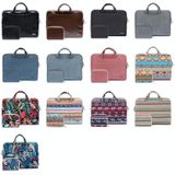 LSEN LS-116 Simple Laptop Bag Business Laptop Liner Tas  Grootte: 15.6 Inch (Snowflake Nylon Licht rood)