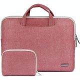 LSEN LS-116 Simple Laptop Bag Business Laptop Liner Tas  Grootte: 15.6 Inch (Snowflake Nylon Licht rood)