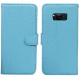 For Samsung Galaxy S8 Cross Texture Detachable Leather Phone Case(Blue)