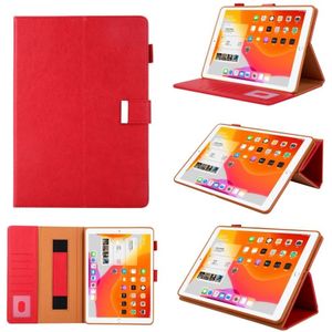 Voor iPad Pro 10 5 inch/iPad 10 2 Business stijl horizontale Flip lederen draagtas met houder & kaartsleuf & fotolijstjes & portemonnee & hand riem & slaap/Wake-up functie (rood)