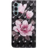For Motorola Moto G200 5G 3D Painted Pattern Leather Phone Case(Pink Flower)