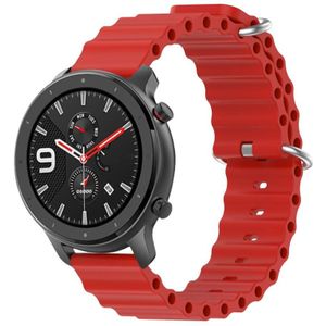 Voor Amazfit GTR 4 22mm Ocean Style effen kleur siliconen horlogeband
