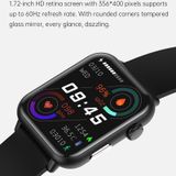 E200 1.72 inch HD Scherm Encoder Lederen Band Smart Horloge Ondersteunt ECG Monitoring/Bloed Zuurstof Monitoring (Zwart)