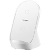 Originele Huawei CP62R 50W Max Qi Standard Super Fast Charging Vertical Wireless Charger Stand with Type-C Cable + Adapter Set (Wit)