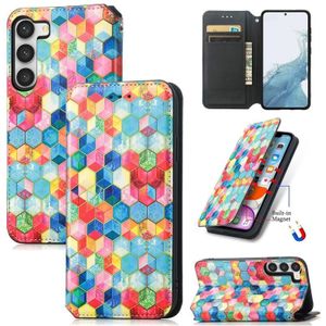 Voor Samsung Galaxy S23 + 5G Case Neo kleurrijke magnetische lederen telefoonhoes (Magic Space)