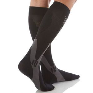 3 paar compressie sokken outdoor sport mannen vrouwen kalf Shin been running  grootte: S/M (zwart)