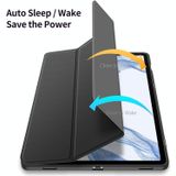 Voor Samsung Galaxy Tab S9 FE+ DUX DUCIS TOBY-serie antislip lederen tablethoes met slaap- / wekfunctie