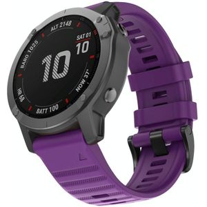 Voor Garmin fenix 6X 26mm silicone Smart Watch vervangende riem armband (paars)