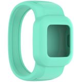 Voor Garmin Vivofit JR3 No Buckle Silicone Pure Color Replacement Horlogeband  Maat:S(Teal)