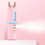 Facial Steamer Nano Spray Water aanvulling instrument draagbare koude spray machine opladen Beauty Instrument Automatische Alcohol Sprayer  Style: Cute Herten (Roze)