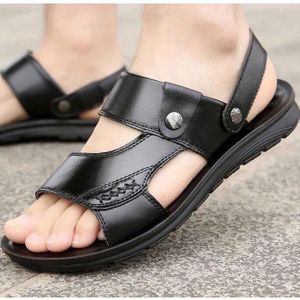 Antislip Outer Wear Dual-Use Sandalen Slippers Mannen Casual Strandschoenen  Grootte: 42 (Zwart)