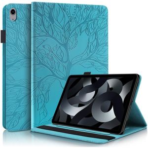 Voor iPad 2022 Life Tree Series Horizontale Flip Leather Case met Houder (Lake Blue)